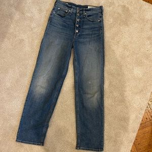 Super high waisted straight leg Rag and Bone jeans